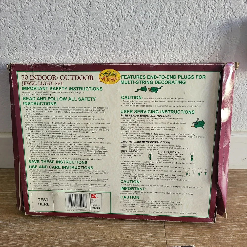 Vintage Jewel Indoor/Outdoor Christmas Light Set